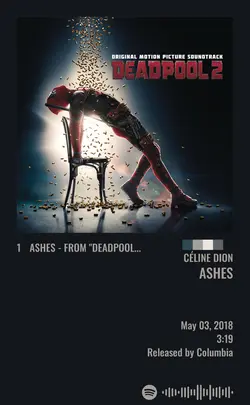 Céline Dion - Ashes from Deadpool 2 Motion Picture Soundtrack.jpg